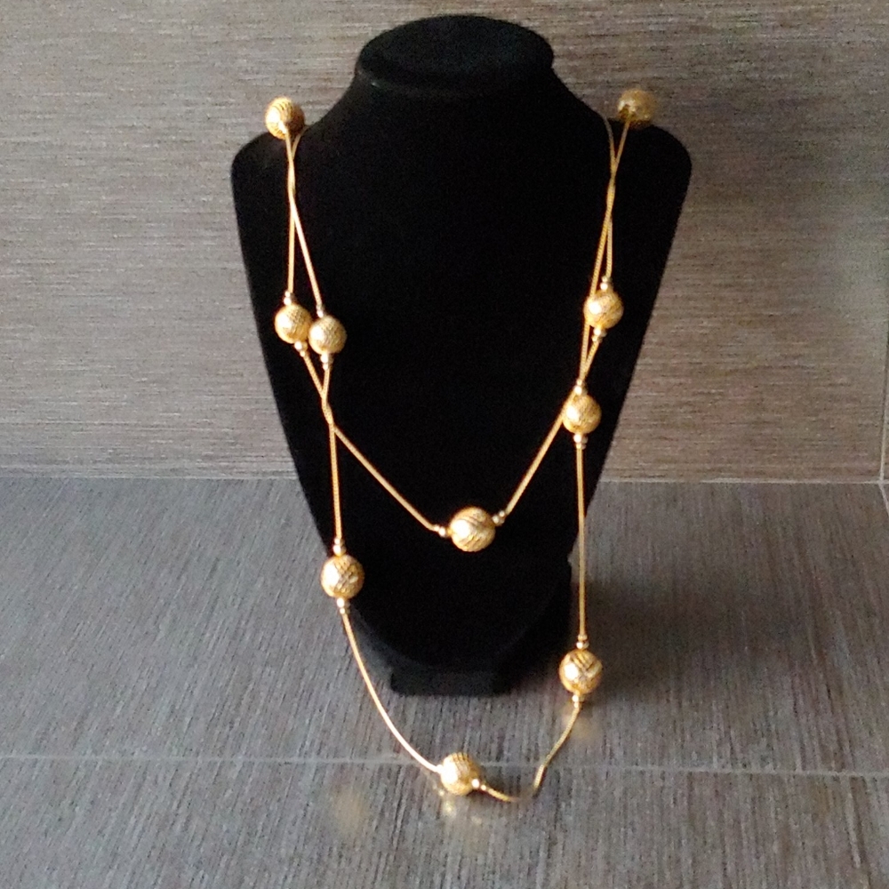 Vintage costume disco ball necklace
